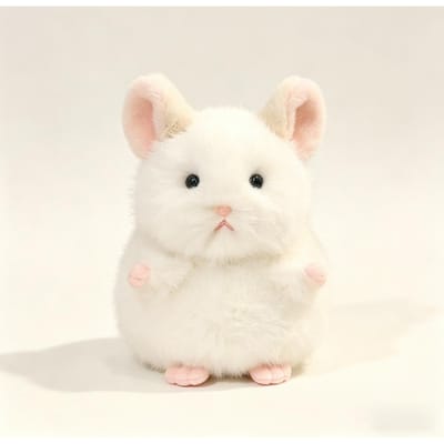 Kawaii Chinchilla Pluche Zacht Pluizig Knuffeldier Schattige Chinchilla Pop Voor Kinderen Kerst Verjaardagscadeau Woondecoratie 15cm wit