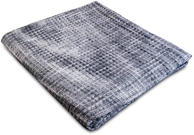 Waffle Plaid - Zwart/Wit - 180x180 cm