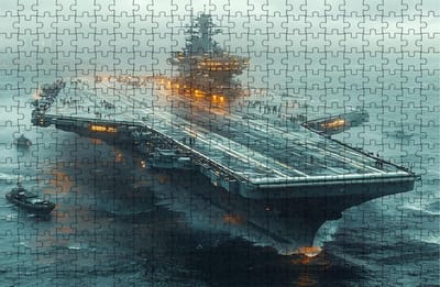 Legpuzzel Vliegdekschip - Puzzel voor volwassenen - Ontspanning en decoratie - 3000 stukjes met gedetailleerde print - 120x80cm - Meerkleurig