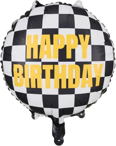 Partydeco - Folieballon finish Happy Birthday - 45 cm (Robin)