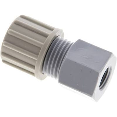10x8mm & G1/8'' PA Rechte Knelfitting Binnendraad 10bar