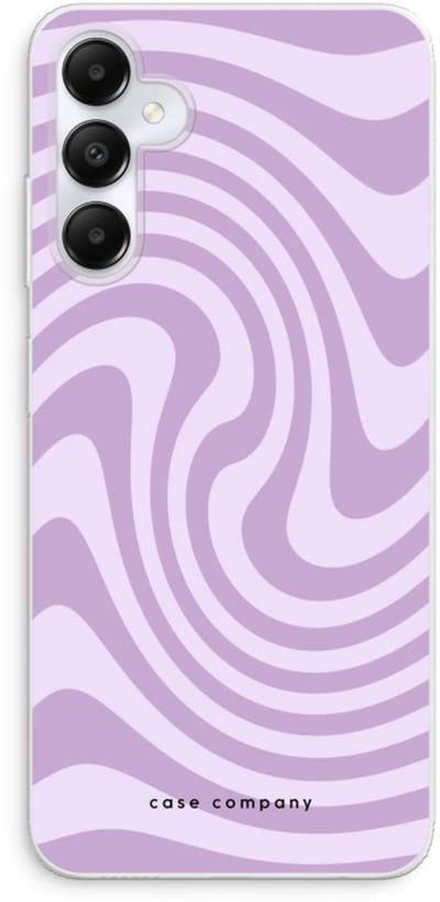 Case Company® - Hoesje geschikt voor Samsung Galaxy A05s hoesje - Swirl Paars - Soft Cover Telefoonhoesje - Bescherming aan alle Kanten en Schermrand