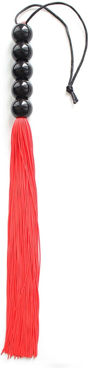 Smart Moves - Siliconen Flogger - 35 cm - Rood/Zwart