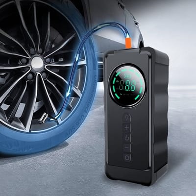 Auto noodstarter draagbare autostarthulp van 6000A bandenpomp luchtpomp van 150 PSI 12V accu geschikt voor 9L benzine 8L dieselmotoren noodstartset autogereedschapset ideaal cadeau voor mannen