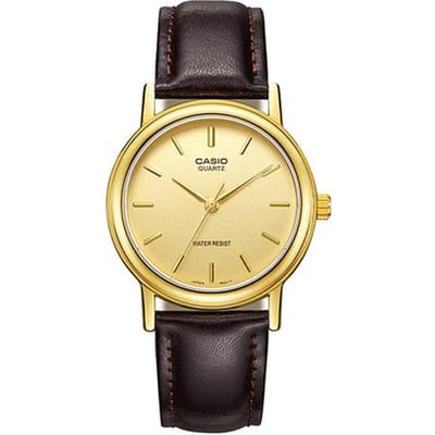 Casio STANDARD serie, modieus, trendy, zakelijk, eenvoudig, veelzijdig en casual, klassieke wijzers, verguld, waterdicht, quartz MTP-1095Q-9A goud