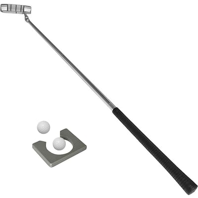 Set de putting avec putter 2 balles coupelle de putting pour voyage intérieur pratique de putting kit de putter portable convient pour gray