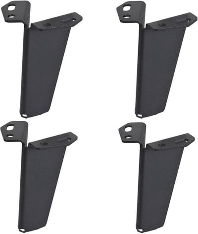 FLE - Massief stalen meubelpoot zwart taps 8 bij 5 cm en hoogte 10 cm - 4 stuks