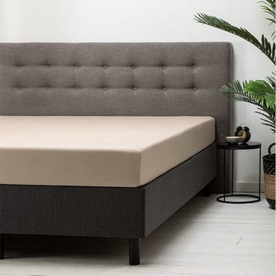 Slimline hoeslaken zand 100% katoen 180*200