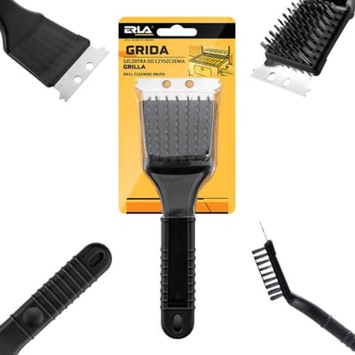 ERLA Grida R6000 - Grillreinigingsborstel - Metalen Schraper - Ergonomische Handgreep