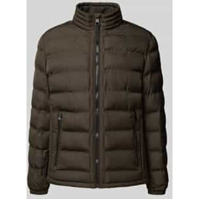 Regular Fit gewatteerd jack met opstaande kraag model 'MODENA FUSED'
