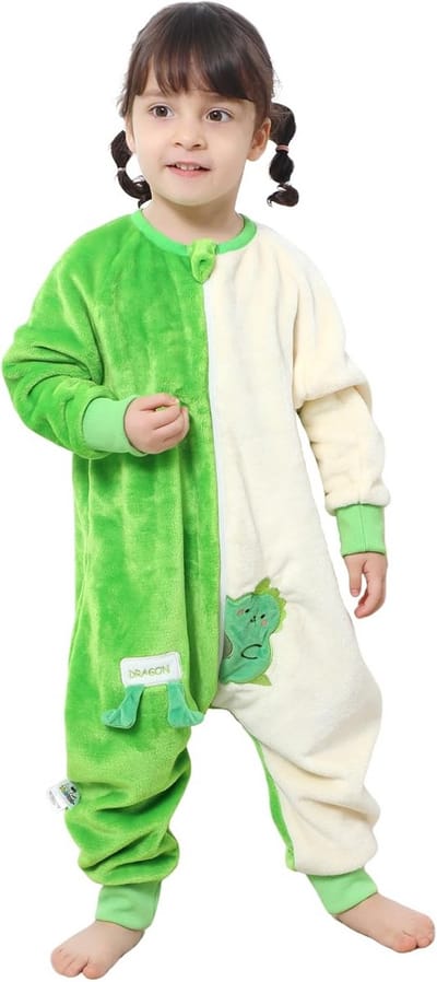 Baby Slaapzak met Voeten - Slaapromper Baby - Warm Slapen - Met Rits - 0-6 Jaar - Grijs
