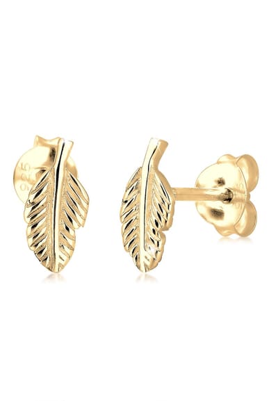 Elli - Oorbellen - Dames met veer symbool in boho look in 925 sterling zilver - Dames