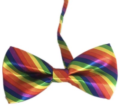 Regenboog Vlinderstrik - Rainbow tie - Vlinderdas - Rainbow bow - Grappig strikje - feeststrik - Verkleden - Carnaval - Unisex