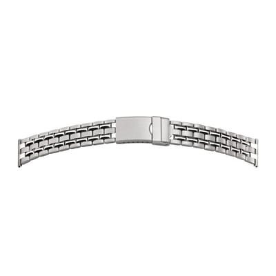 SELVA metalen band, horlogeband voor heren, gemaakt van roestvrij staal, zilver, gepolijst / gezandstraald, bandaanzetbreedte: 20 mm