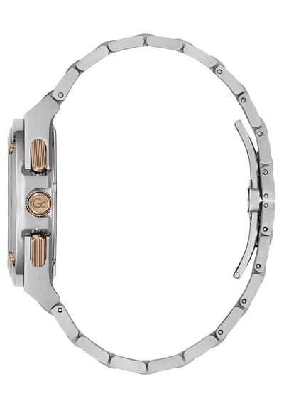 Gc Gc Idolforce Chrono Metal Mechanisch Automatisch Horloge Zilverkleurig En Zwart Kast Gemaakt Van 100% Roestvrij Staal En Een Armband Van 100% Roestvrij Staal 43 Z95001G2, Z95002G9, Z95003G7, Z95004G1