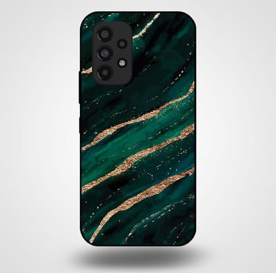 Smartphonica Telefoonhoesje voor Samsung Galaxy A53 5G met marmer opdruk - TPU backcover case marble design - Groen Goud geschikt voor Samsung Galaxy A53 5G