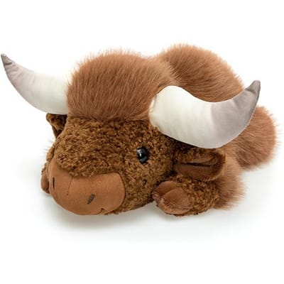 29cm Liggende Bruine Yak Pluche Speelgoed Zacht Gevuld Hoge Kwaliteit Koe Poppetje Pluizig Bed Koe Kussen Kinderen Verjaardagscadeaus Knuffelbare Poppen 29cm brown