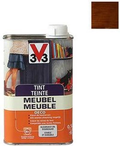 V33 tint meubel  donker eik mat 500 ml