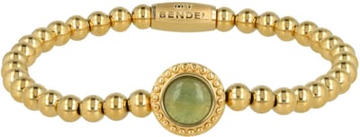 My Bendel - Vintage Armband met Ronde Edelsteen • Green Fluorite - met Luxe Cadeauverpakking | Sieraden Voor Dames