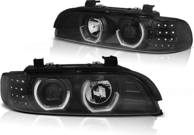Koplampen dual halo rims BMW E39 09 95-06 03 ZWART