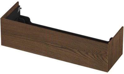 INK - Onderkast 1 Lade Push 2 Open Verticaal Gefreesd Bestaande Uit - 1400x450x376 Mm - Massief Eiken Chocolate