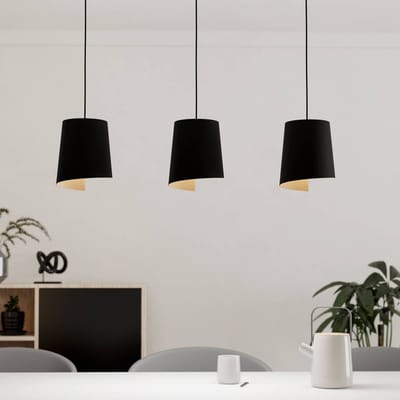 EGLO Hanglamp Bolivia zwart/zandkleur, 3-lamps