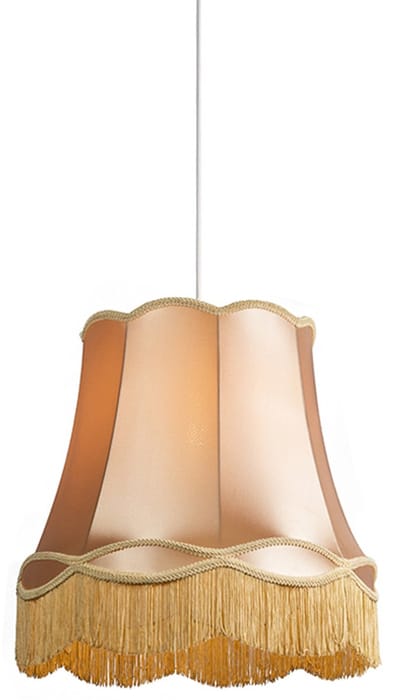 QAZQA granny - Retro Hanglamp - 1 lichts - Ø 450 mm - Goud/messing - Woonkamer | Slaapkamer | Keuken