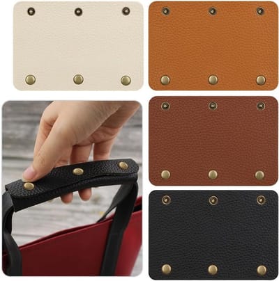 Set van 4 Handvat Wraps voor Bagage, PU Grip Covers, Bescherming voor Handbagage en Koffers met Sluiting, Ideaal voor Reisaccessoires en Identificatie