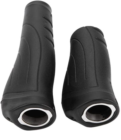 Dailygoods- Fietsgrepen Ergonomisch Ontwerp - Antislip - Kunststof - Vouwfiets/Mountainbike - Aluminium Borgring - Goede Grip - Fiets Handvatten