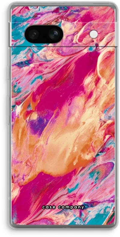 Case Company® - Hoesje geschikt voor Google Pixel 7A hoesje - Pastel Echoes - Soft Cover Telefoonhoesje - Bescherming aan alle Kanten en Schermrand