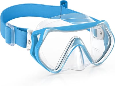 Thijox - Kinderen Snorkelmasker met Elastische Riem, 180° Helder Zicht Duikmasker met Neushoes, Anti-condens en Lekvrij voor Jongens en Meisjes van 4-