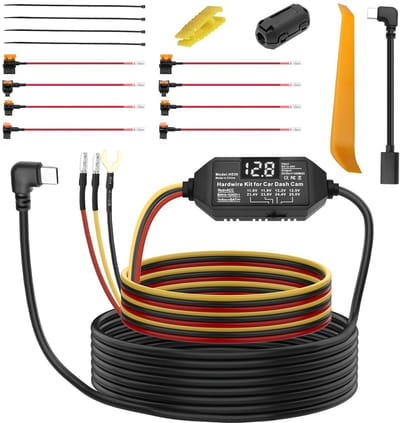 Dash Cam Hardwire Kit - Auto Camera Oplader - Constante Stroomvoorziening - Laagspanningsbeveiliging - 35 meter