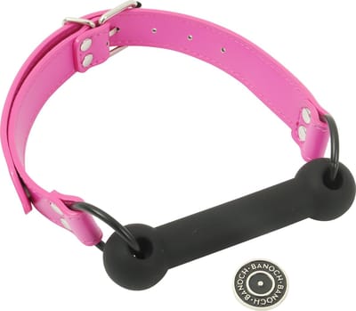 Banoch - mondknevel recht siliconen - roze bit gag - bondage