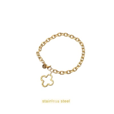 Go Dutch Label Armband (Sieraad) Clover Pendant Bracelet Goud