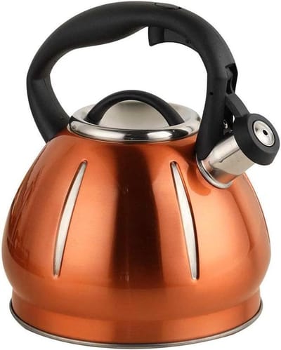 Waterkoker met fluitje - Grote ketel - Water koken - Efficiënte warmtegeleiding - 30 liter - Oranje