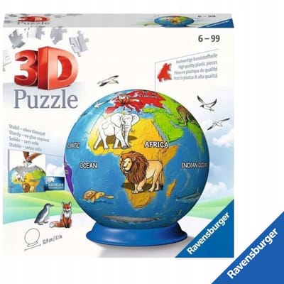 Ravensburger 3D Wereldbol Puzzel 72 Stukjes Educatief Speelgoed
