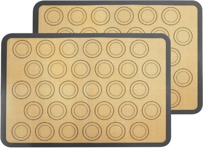 SnelShoppen - Silicone Bakmatten voor Macarons, Cake, Brood en Macarons - 2 Stuks 42x29.5cm - Dikke Niet-Plaklaag, Herbruikbaar en Wasbaar - Ideaal vo