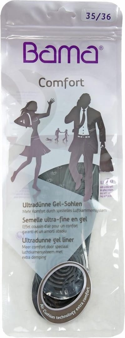 35 / 36 Gel comfort  inlegzool  Bama Ultradunne gel liner - extra demping inlegzool