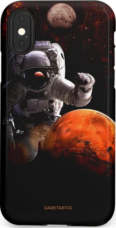 Casetastic Hoesje Geschikt voor Apple iPhone X/Xs - Stijlvolle Beschermende Duo-layer Case - Stellar avontuur
