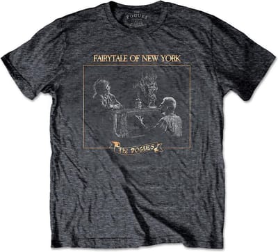 The Pogues Heren Tshirt -S- Fairytale Piano Grijs