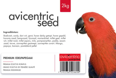 Papegaaien Voer Edelpapegaai 2 x 2kg - Vogelvoer- Zaadmengeling Papegaai-Edel papegaai-