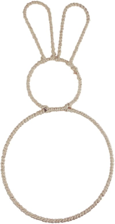 Paashaas decoratielus naturel Paasdecoratie konijn 20×40cm 4 st, 4 Stü