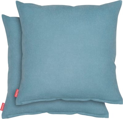 Blumtal Chenille Kussenslopen - Set van 2 - Zacht en met Blinde Rits - Kussenhoes 60 x 60, Storm Blue - Blauw