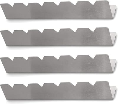 4-delige RVS Spieshouder – BBQ Spiesrek met 6 Inkepingen – Geschikt voor Houten, Bamboe, Ronde & Platte Spiesen – Barbecue Accessoires