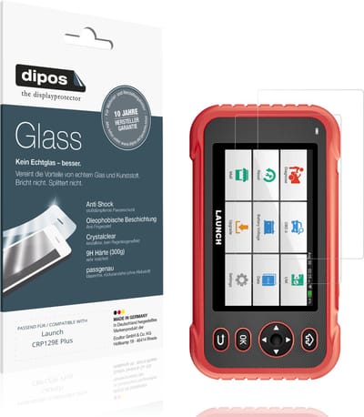 dipos – 2x Pantserfolie geschikt voor Launch CRP129E Plus | 9H Screenprotector