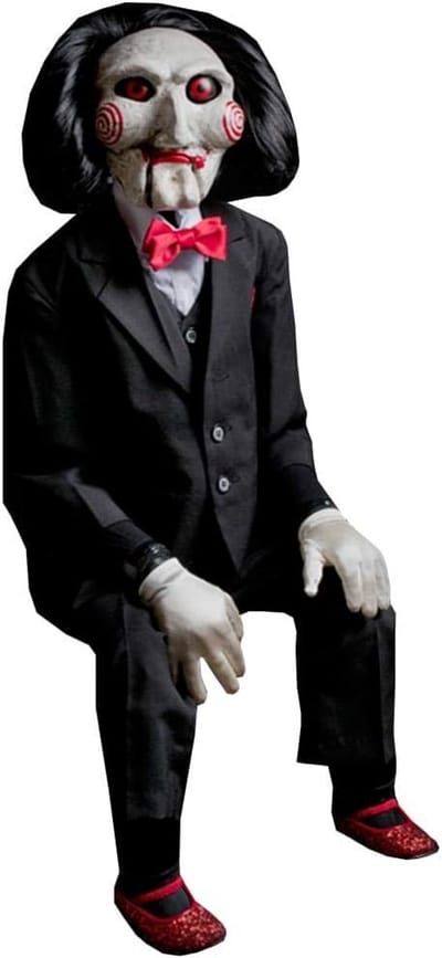Grote Billy Pop Figuur uit de Saw Filmserie - Verzamelobject van 119 cm
