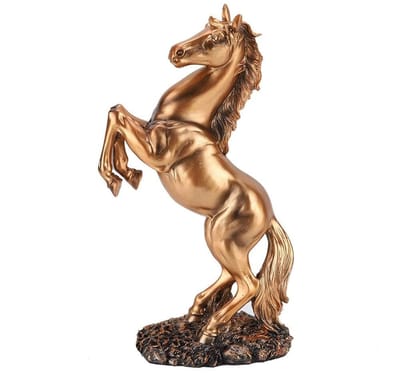 Dailygoods- Paard Standbeeld Hars - Europese Stijl - Decoratie voor Kantoor/Huis - Stevig en Duurzaam - Fijn Snijwerk - Veilig en Milieuvriendelijk - Beeldhouwwerk
