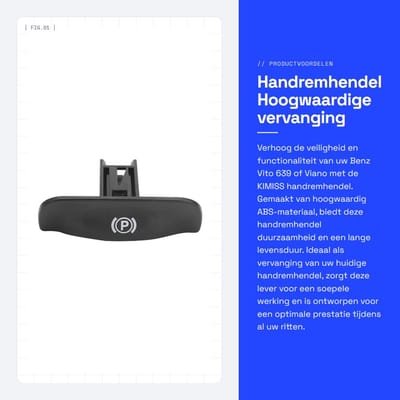 Dailygoods- Handremhendel Hoogwaardige ABS - Remhendel Fiets - Vervangingsonderdeel - Geschikt voor Benz Vito 639/Viano 2003-2015 - Duurzaam - Eenvoudige bediening
