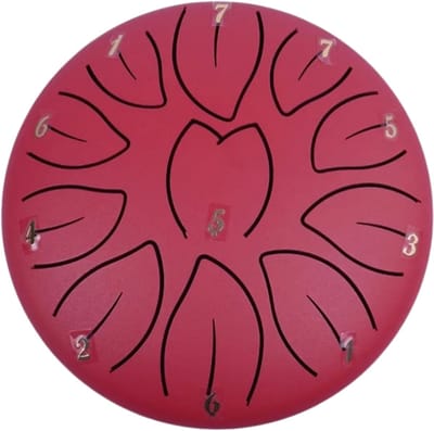 Livano Handpan - Tongue Drum - Steel - Regen - Klankschaal - Rood