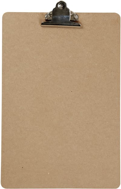 Klembord, A4, afm 23x34x0,3 cm, 1 stuk
